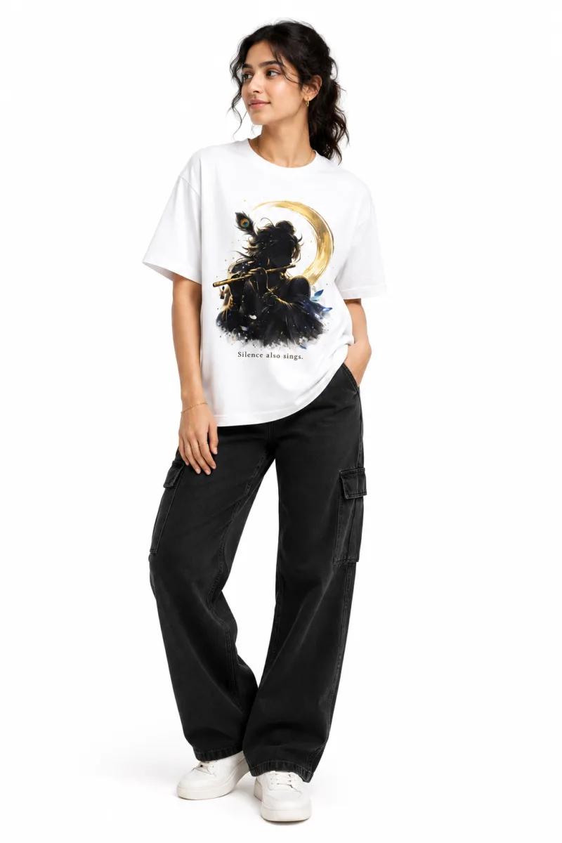 Home krishna flute of silence tee