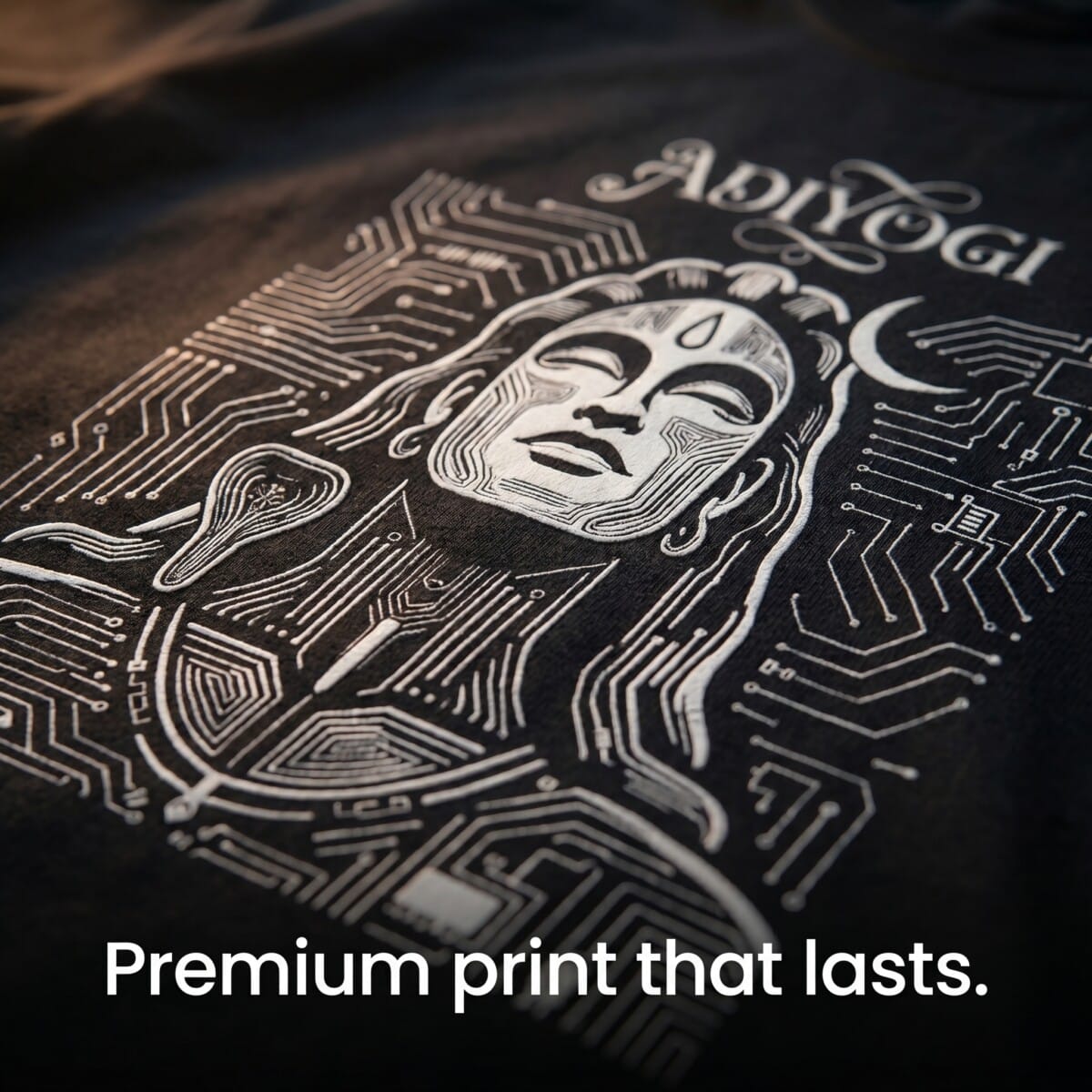 adiyogi oversized tee – minimal spiritual edition