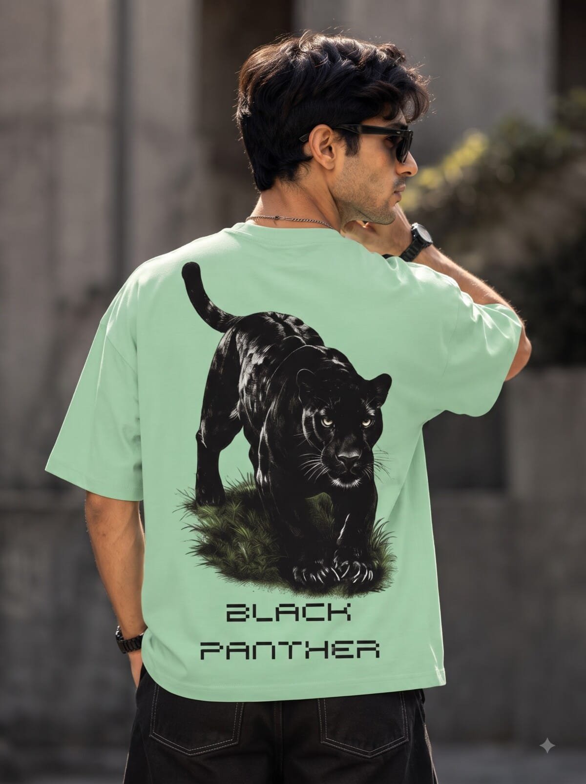 220 GSM Black Panther Dropshoulder Oversized T-shirt