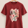 red flowery tee hanger