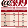retro @399 size chart sticker