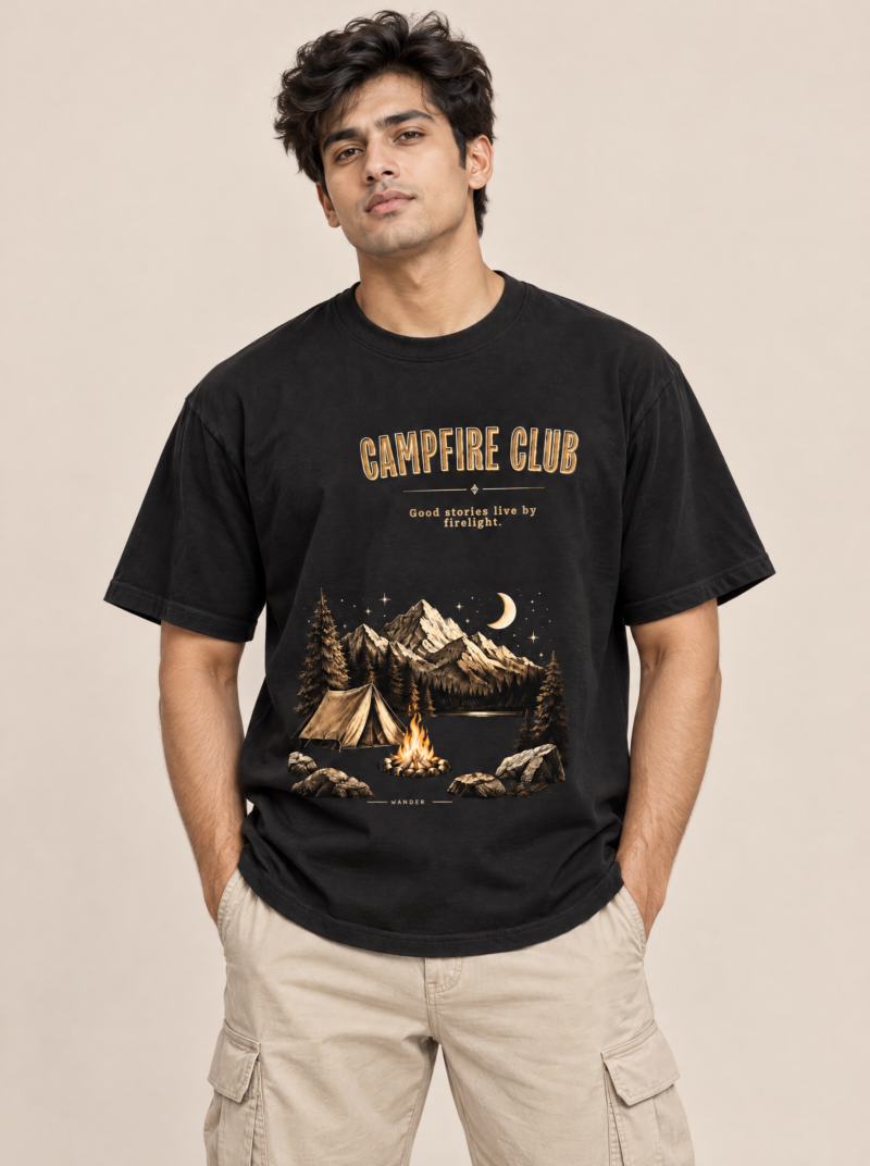 unisex campfire club tee model