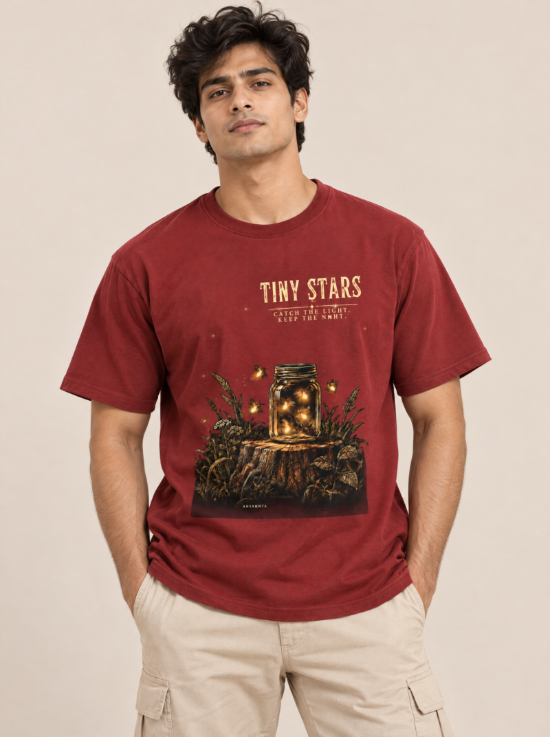 unisex tiny stars tee model